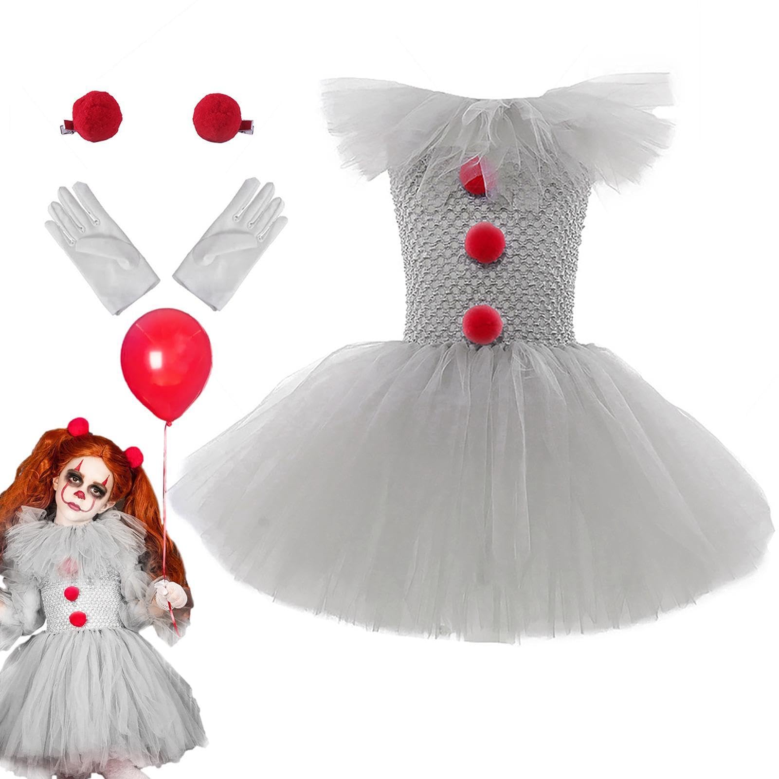 Disfraz de Pennywise para niño | Disfraz de payaso It para niñas y niños | Disfraces de Halloween de payaso aterrador para bebé | Disfraz de payaso de película de terror para trajes de cosplay