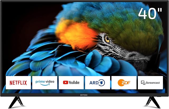 DYON Smart 40 XT 100 cm (40 cale) TV (Full-HD Smart TV, HD Triple Tuner (DVB-C/-S2/-T2), Prime Video, Netflix & HbbTV)