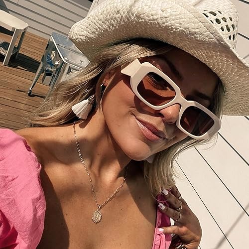 Miniatura 7 de DUPER retro rectangle sunglasses men women. 90's trendy irregular hexagon rectangular chunky wide frame, UV