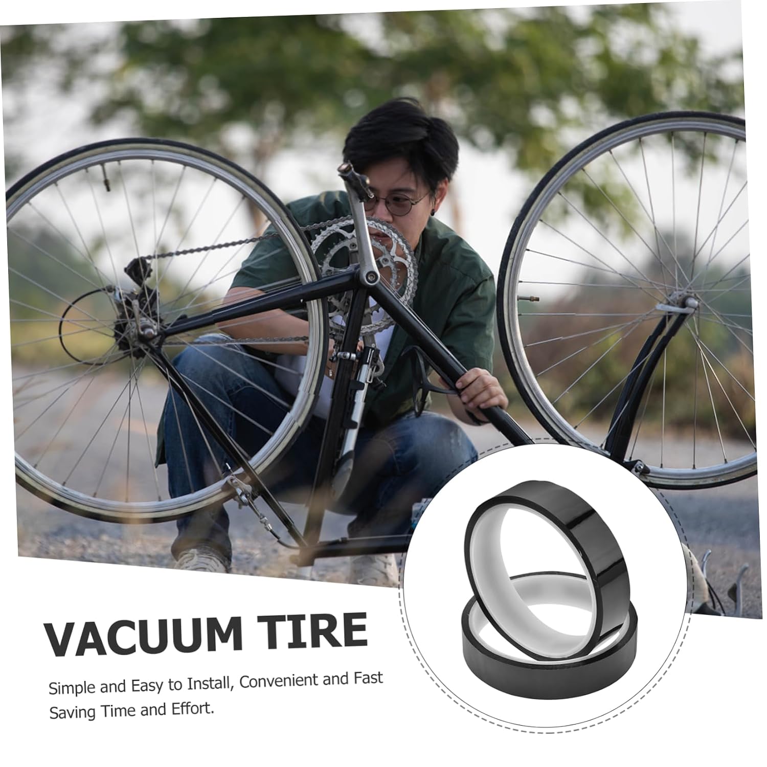 Hemoton 2 Rolls Durable Bike Tire Liner Tape of High Pressure Sealing Tape for Puncture Prevention Options for Mountain and Road Biking Reliable Rim Strips