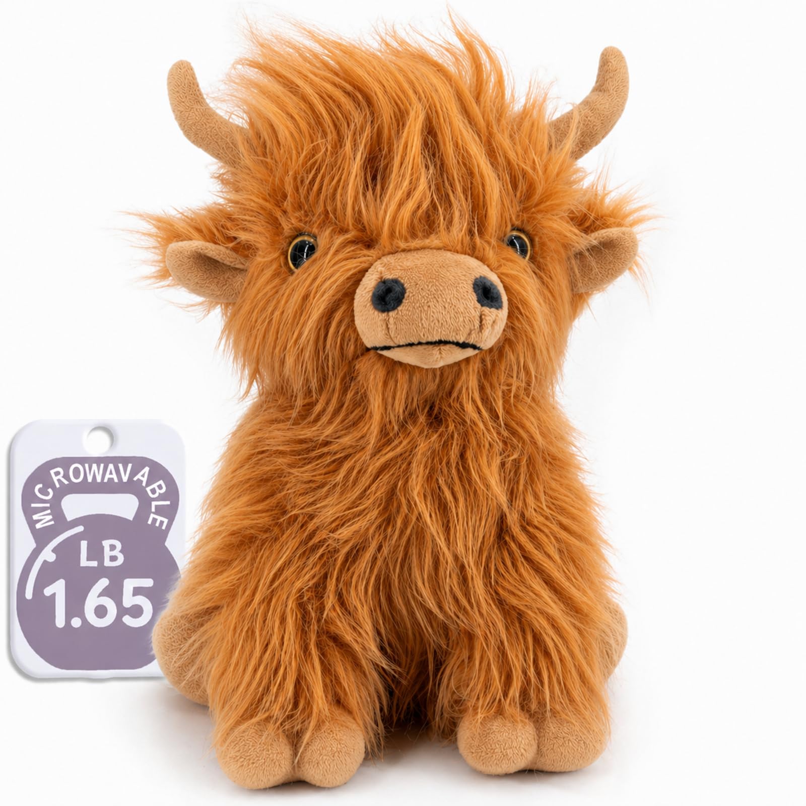 Vache des Highland en peluche réaliste et douce - Marron - Jouet de ferme mignon - Cadeau pour garçons et filles Vache des Highland en peluche réaliste et douce - Marron - Jouet de ferme mignon - Cadeau pour garçons et filles