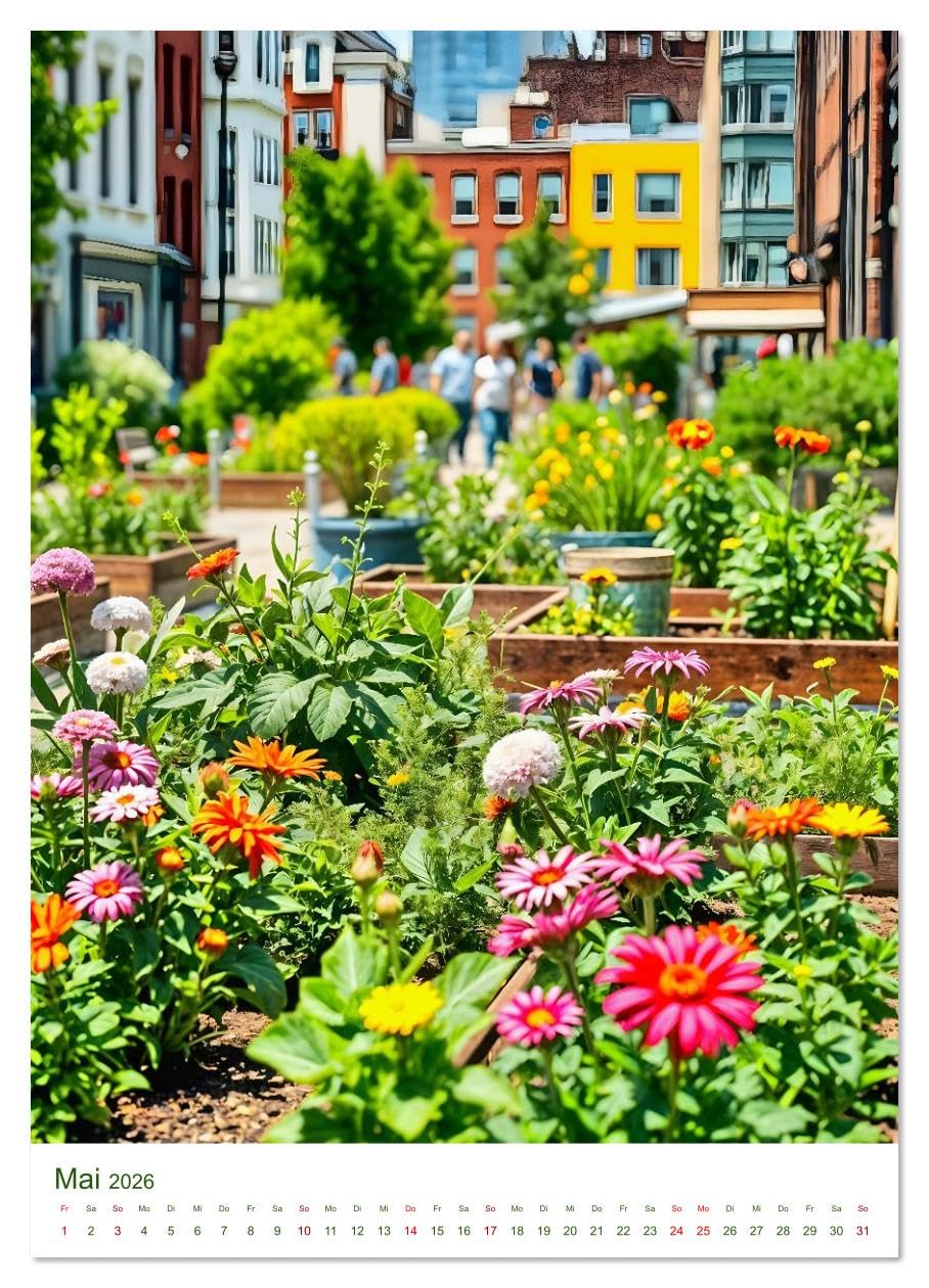 Wo Städte atmen - Urbanen Oasen im Wandel der Jahreszeit (hochwertiger Premium Wandkalender 2026 DIN A2 hoch), Kunstdruck in Hochglanz: Ein ... für Freunde des Stadtgrüns (CALVENDO Natur)