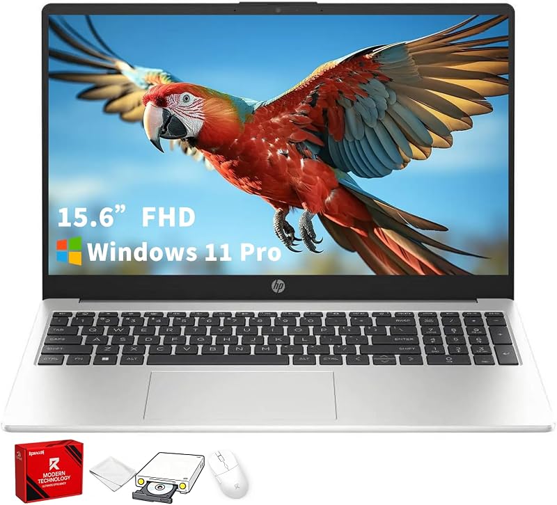 HP 15.6" FHD Business Laptop(2026), Intel Core i7-1355U (10-Core, Up to 5.0GHz), 16GB RAM, 512GB SSD, Intel Iris Xe Graphics, WiFi6, HDMI, Webcam, Windows 11 Pro Laptop for Work, Business & Students