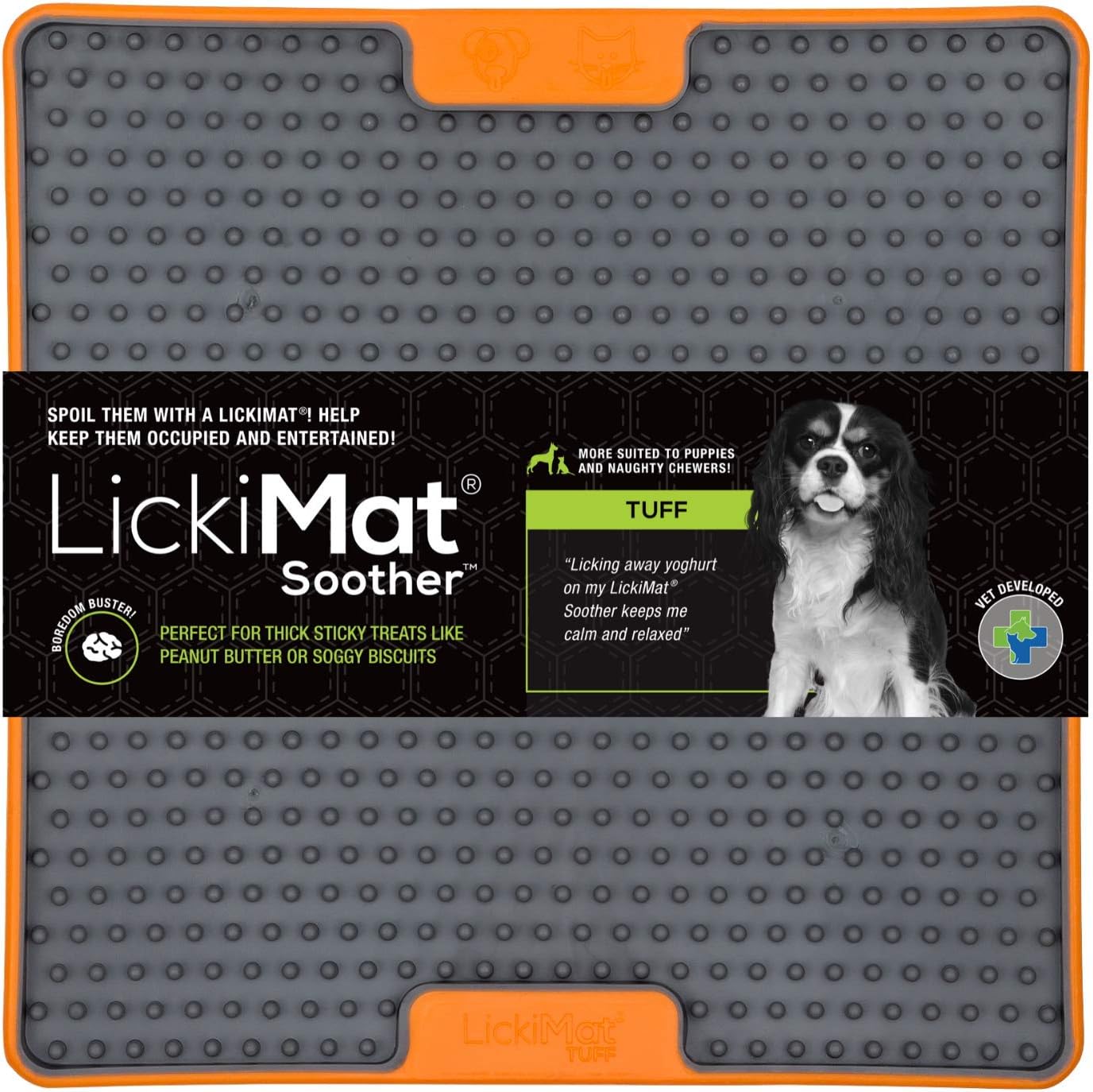 LICKIMAT Soother Tuff Dog Orange