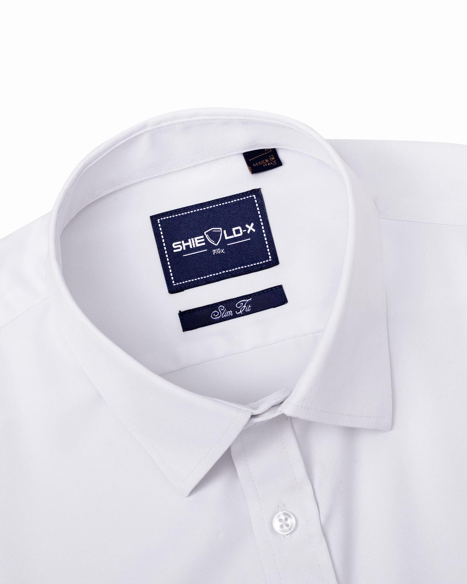 Alimens & Gentle Camisas de vestir ajustadas para hombre, manga larga, elásticas, a prueba de manchas, sin arrugas, camisas formales