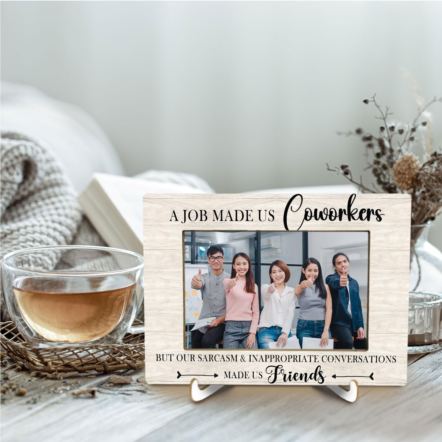 Work Friend Gifts 4x6 Picture Frame, Farewell Goodbye Gifts for Coworker Photo Frame, A Job Made Us Coworkers Wall and Tabletop Display Picture Photo Frames for Office Home Tabletop Decor - Image 3