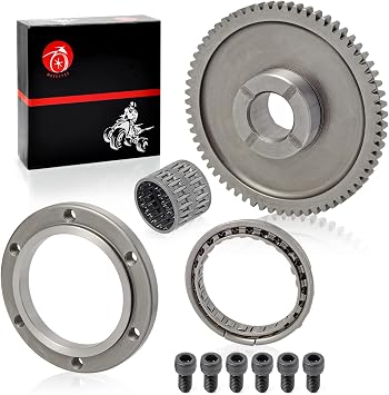 Starter Clutch One Way Bearing Gear Idler Kit For YAMAHA Raptor Warrior 350 Big Bear 350 400 Kodiak 400 Moto 4 YFM350ER Wolverine 350 1UY-15590-01 1UY-15517-01