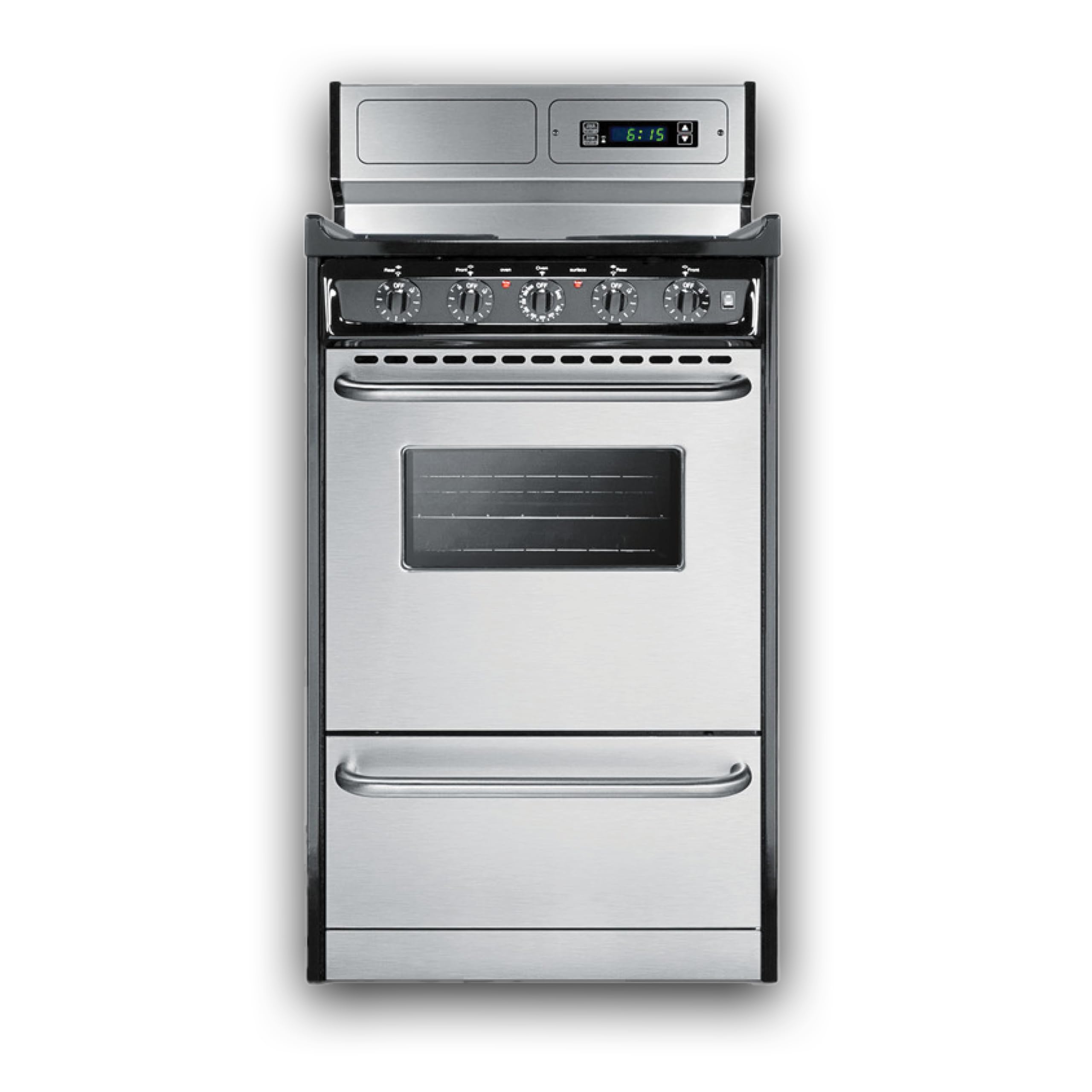 Summit TEM130BKWY 20-inch Stainless Steel Electric Range