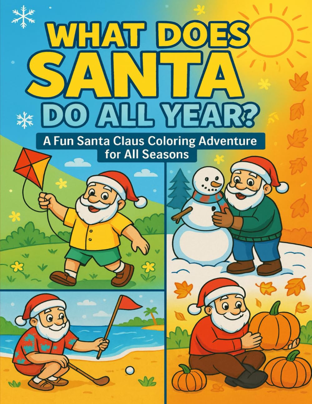 What's Does Santa Do All Year Coloring Book: A Fun Santa Claus Coloring Adventure for All Seasons