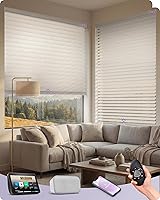 Vista 21 de Graywind Persianas motorizadas Shangrila más anchas compatibles con Alexa Google Control remoto recargable, filtro de luz inteligente, persianas