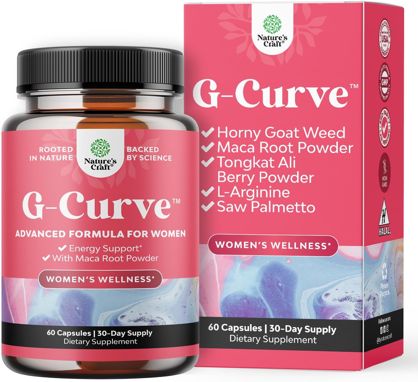 Natures Craft G-Curve Butt and Breast Enhancement Pills – Herbal Enhancer May Support Body Sculpting Curves with Saw Palmetto Extract Horny Goat Weed for Women *Results Vary 60 Count Natures Craft G-Curve Butt and Breast Enhancement Pills – Herbal Enhancer May Support Body Sculpting Curves with Saw Palmetto Extract Horny Goat Weed for Women *Results Vary 60 Count