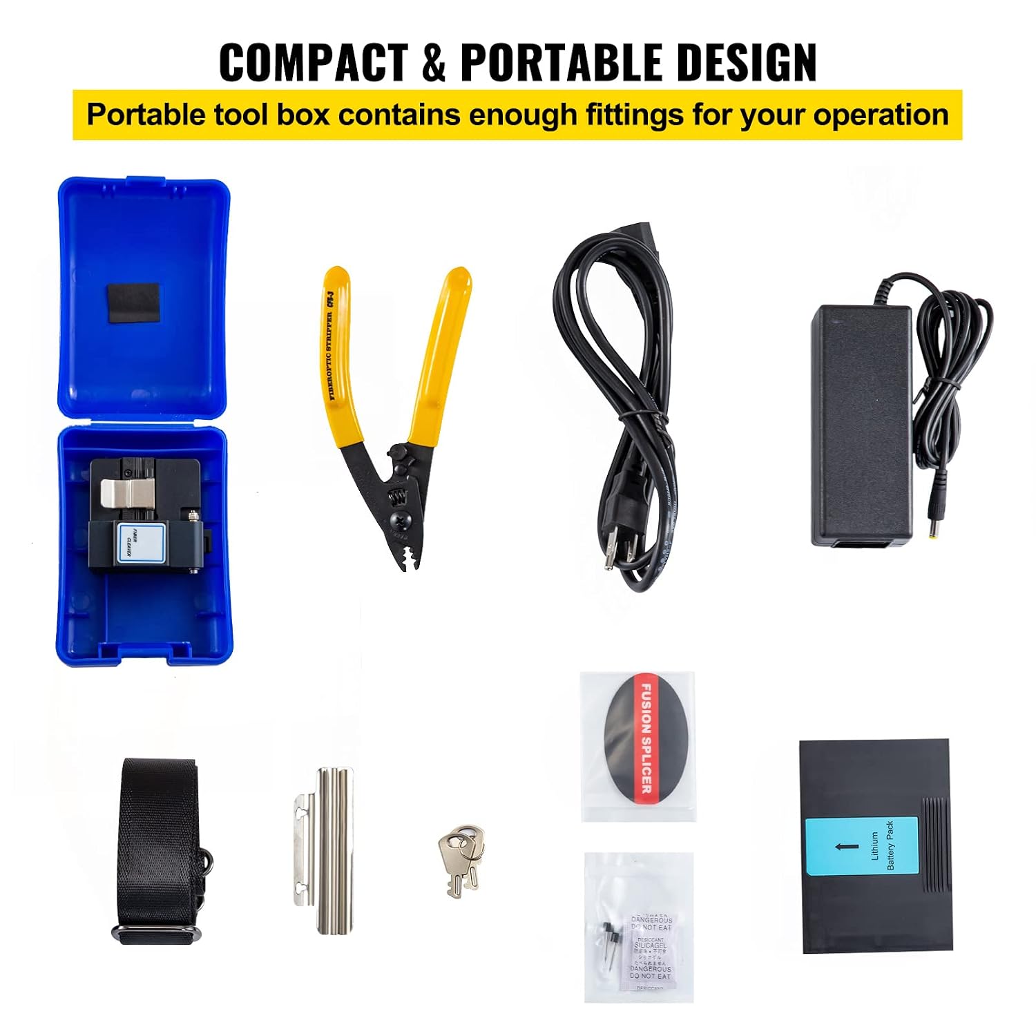 Bеѕt Prоmо Mophorn Fusion Splicer Automatic Focus JW4108S FTTH Fiber Optic Fusion Splicer 5 Inch Digital LCD Screen Fusion Splicer Machine Fiber Cleaver Kit