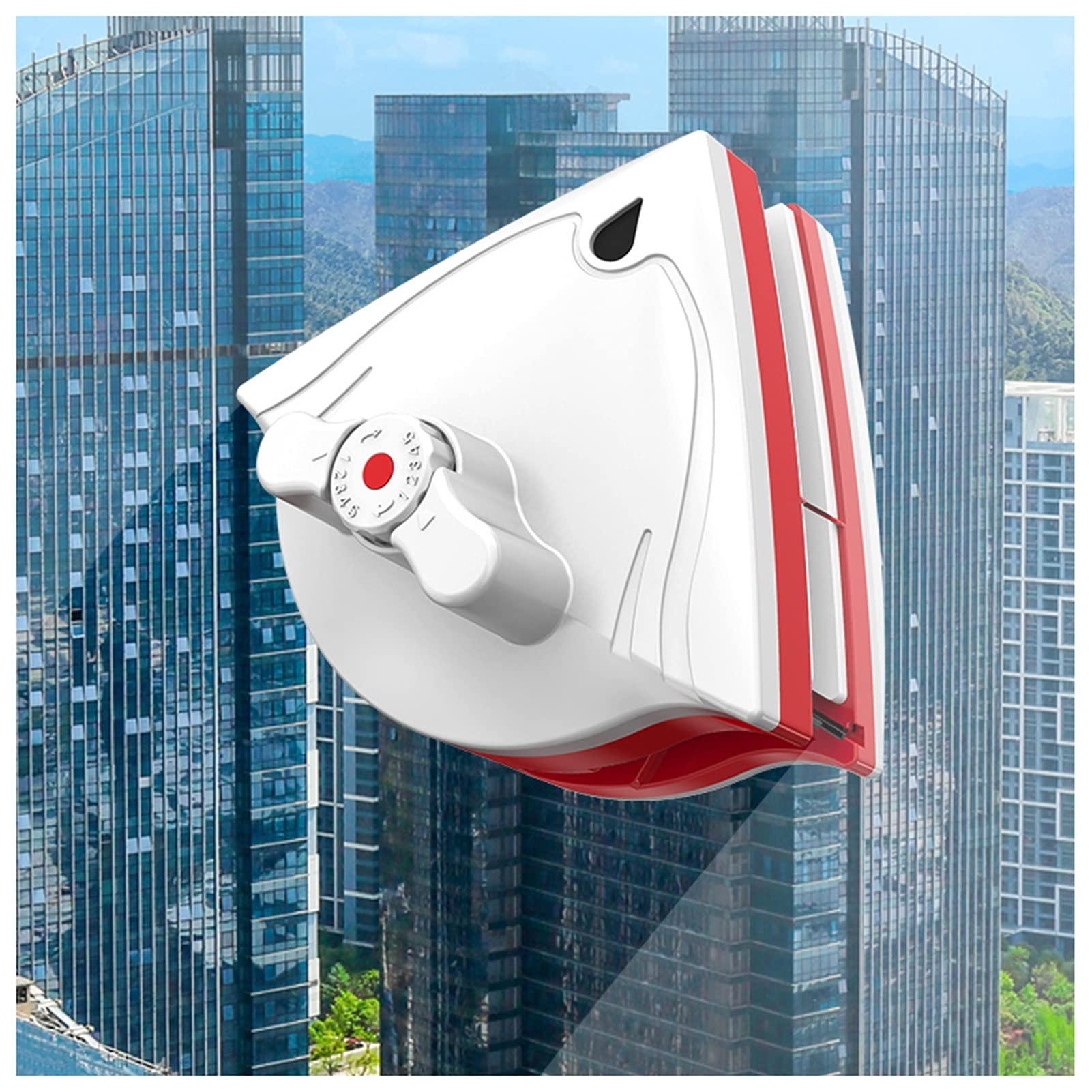 LXLTLMagnetic Window Cleaner for Double Glazing, Window Cleaner Super Glass Surface Cleaning Brush Wiper Tool,Adjustable Magnet5~30mm