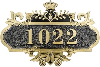 ITODA Personalized Address Plaque for Door Custom House Number Sign Door Room Wall Mounted Acrylic Plate for Home Office Hotel Apartment Yard Or Mailbox (1-6 Character) - 7.5x4.3 inch