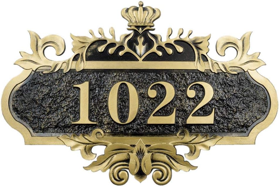 ITODA Personalized Address Plaque for Door Custom House Number Sign Door Room Wall Mounted Acrylic Plate for Home Office Hotel Apartment Yard Or Mailbox (1-6 Character) - 7.5x4.3 inch