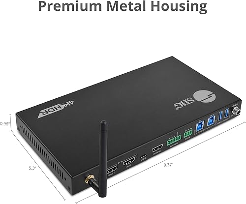 Miniatura 7 de SIIG Presentación de oficina de entrada múltiple 4K 4x1 y conmutador KVM, 4 entradas 1 inalámbrico (MiracastAirPlay), 2 HDMI, 1 modo USB-C DP Alt y
