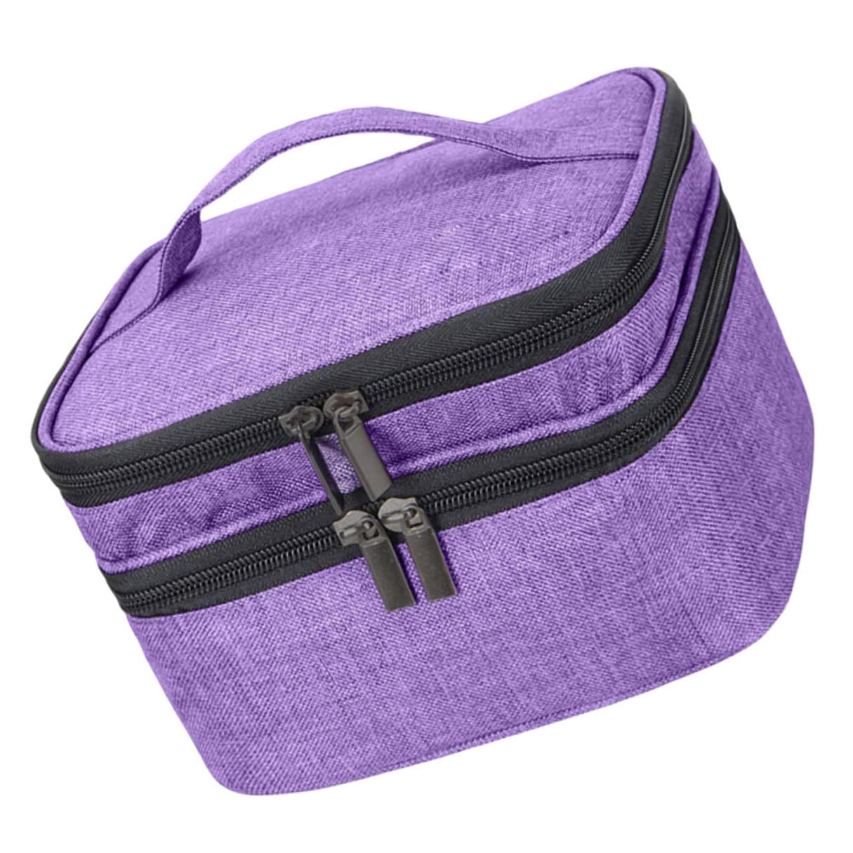 VALICLUD Borsa Porta Smalti da Viaggio a Doppio Strato, 30 Flaconi, Porpora | Tessuto Oxford in Poliestere, Manico per Trasporto, Casa e Viaggio, Protegge i Flaconi