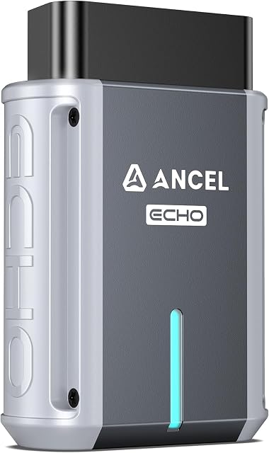Ancel Écho OBD2 Bluetooth du scanner - Outil de diagnostic de voiture sans fil pour iOS Android, tout système outil de contrôle bidirectionnel, lecteur de code automobile avec réinitialisation, enregistrement de la batterie, mises à jour gratuites