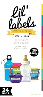 Bottle Labels, Food Label, Write-On, Self-Laminating, Waterproof Kids Name Labels for Baby Bottles, Sippy Cup for Daycare ...