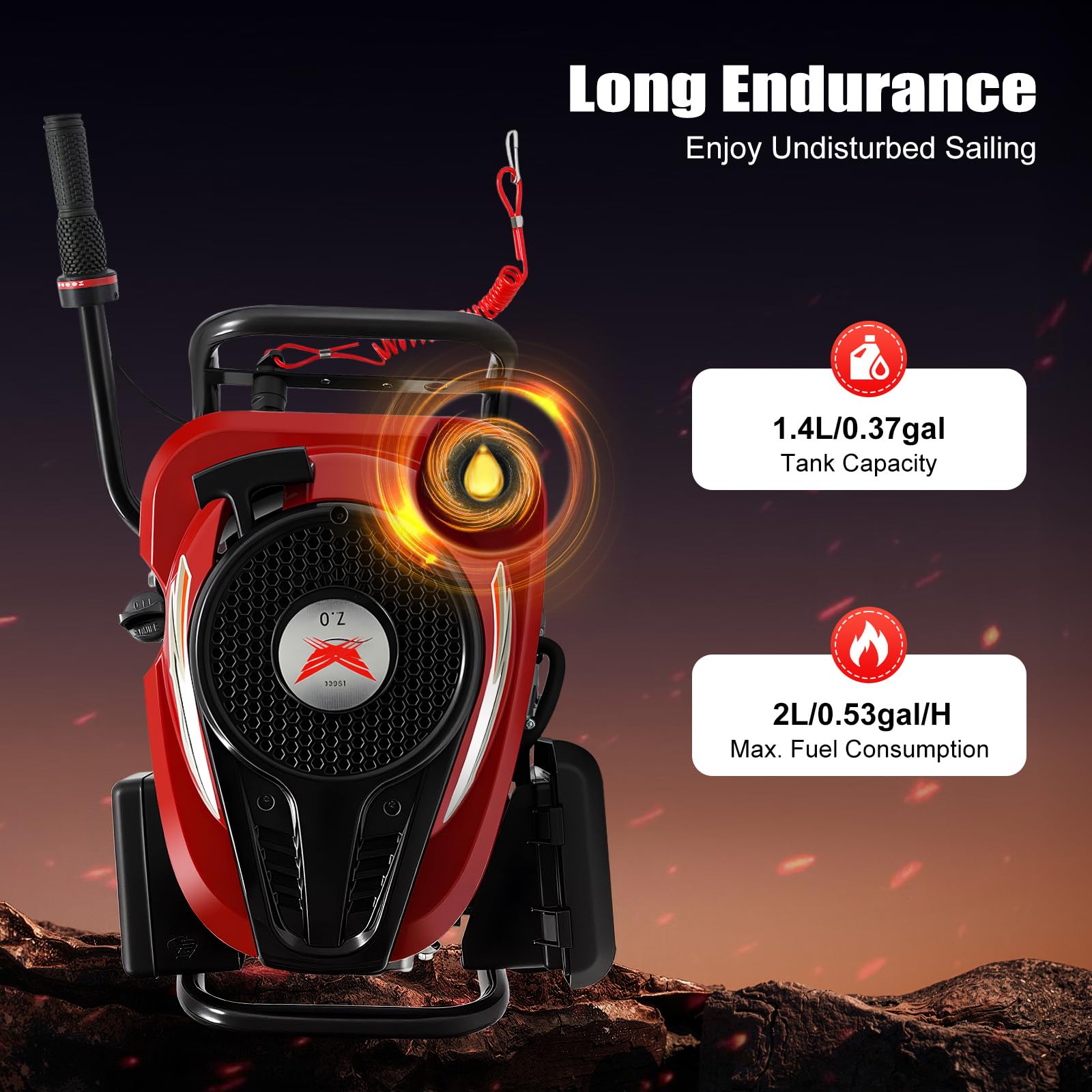 Motore elettrico a 4 tempi, 7 CV, raffreddato ad aria, fuoristrada elettrica, avviamento manuale, 3 marce (V/N/R), velocità 10-15 km/h, per gommoni e barche da pesca