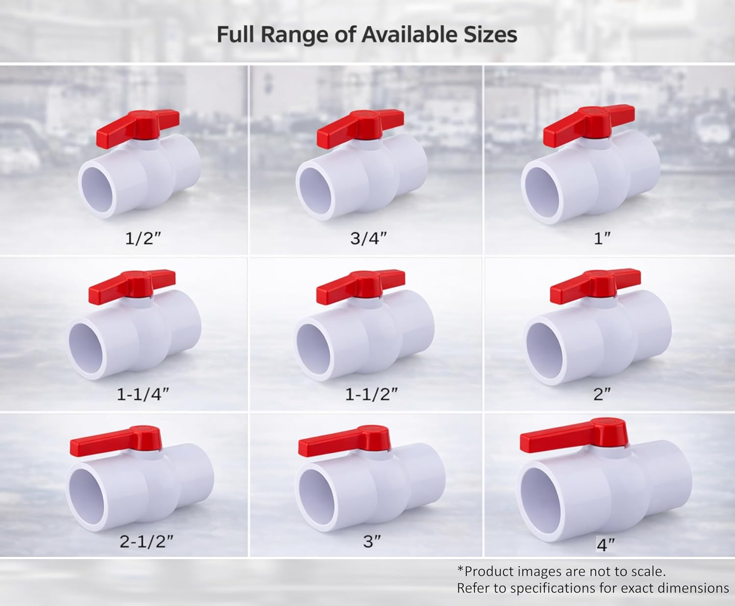 URA WATER - PVC Shut-Off Ball Valve 3" - 150 psi - Schedule 40 - Threaded