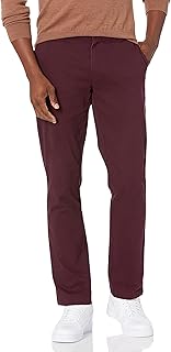 Amazon Essentials Slim Fit Stretch Burgundy