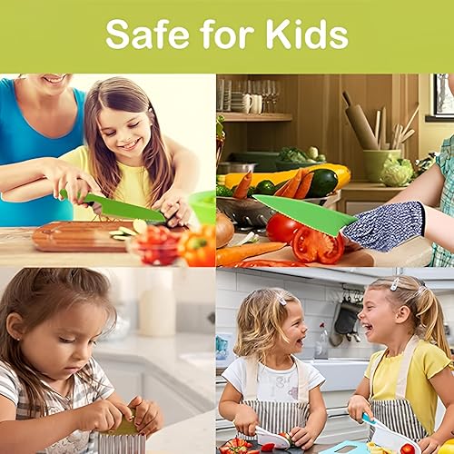 Miniatura 5 de Safeslice - Juego de cocina seguro para niños, herramientas de cocina Montessori para niños pequeños, juegos de cuchillos seguros para niños
