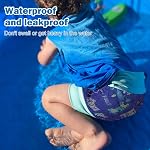 MooMoo Baby Swim Couches 3 Pièces Lavables Réutilisables Swimpants pour Les Enfants Garçons Filles Leçons de Natation Bleu S/1-2T