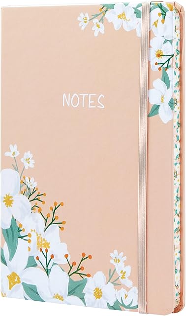 MGGAO College Ruled Journal for Women, Writing Notebook with 160 Lined/Ruled Pages, Hardcover Journal for School Business Work, A5 Leather Diary for Girls
