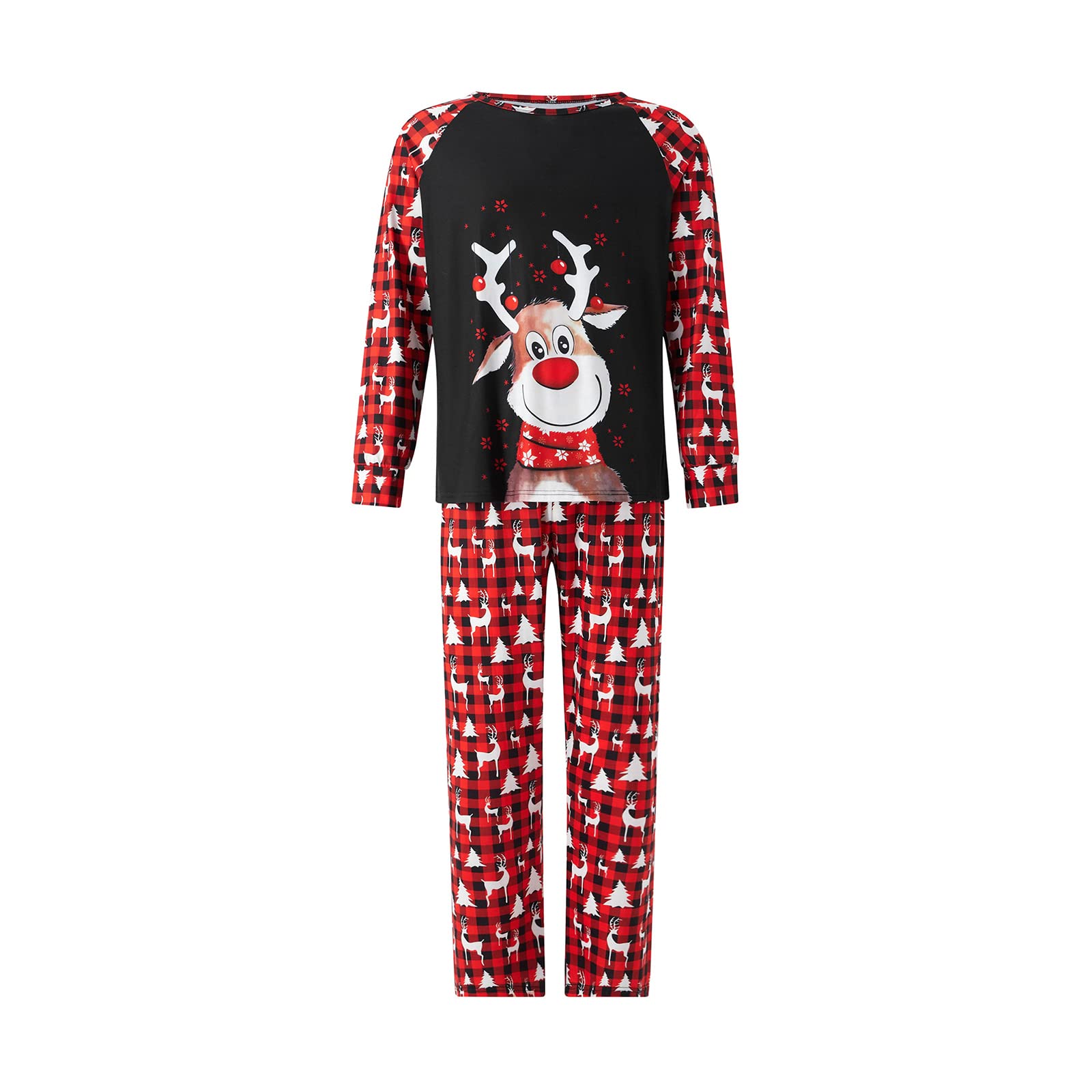 Pijama familiar de Navidad a juego de ciervos de Navidad para parejas y niños Baby Elk Reindeer Sleepwear Pijamas para adultos