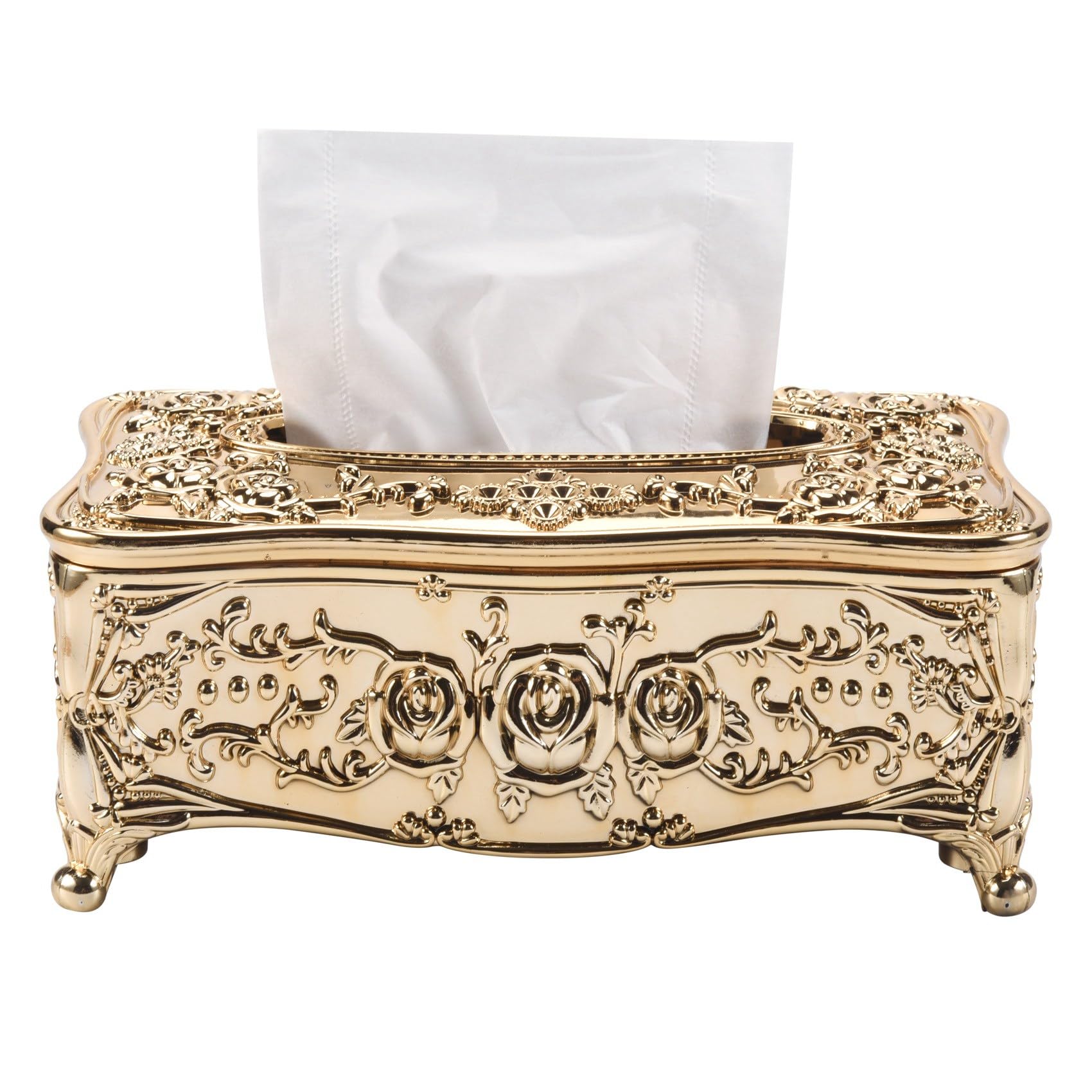 detee Gold Acrylic Tissue Box Hotel Restaurant Napkin Holder Household Tissue Box