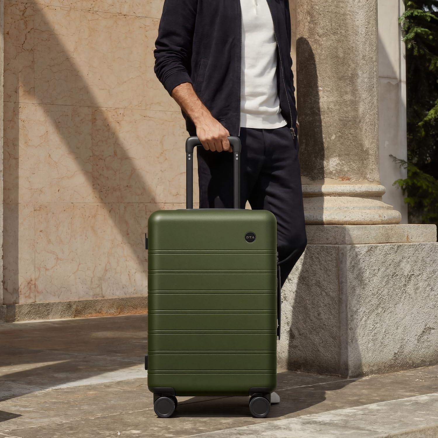 Lightweight PC Hard Shell Suitcase, 20-inch International Carry On Luggage Airline Approved with TSA Lock, 360 Silent Spinner Wheels- Ideal for Travel Suitcase (Green, Carry-on 20-Inch)
