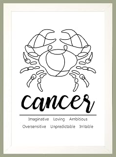 CANCER ZODIAC STAR SIGN Birthday Astrology A4 Poster Sold As Print Only or in a Choice of Frame