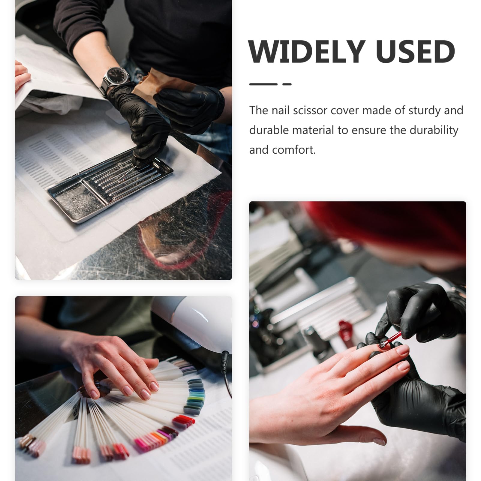 HAPINARY Nail Scissor Pouch 4pcs Cuticle Scissors Bag Manicure Scissor Cover Set