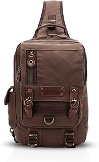 Unisex Zaino Monospalla Tela Borsa a tracolla Uomo Donna Sling Bag Business Borsello a tracolla Grande Capacità Zaino Spalla Borsa a Spalla per Trekking Ciclismo Viaggio Sports Durevole