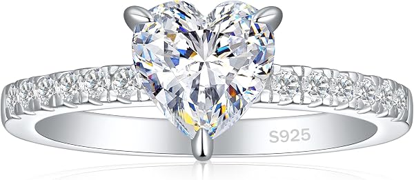 JALOKIVI925 スターリングシルバー ハートカット ジルコニア 婚約指輪