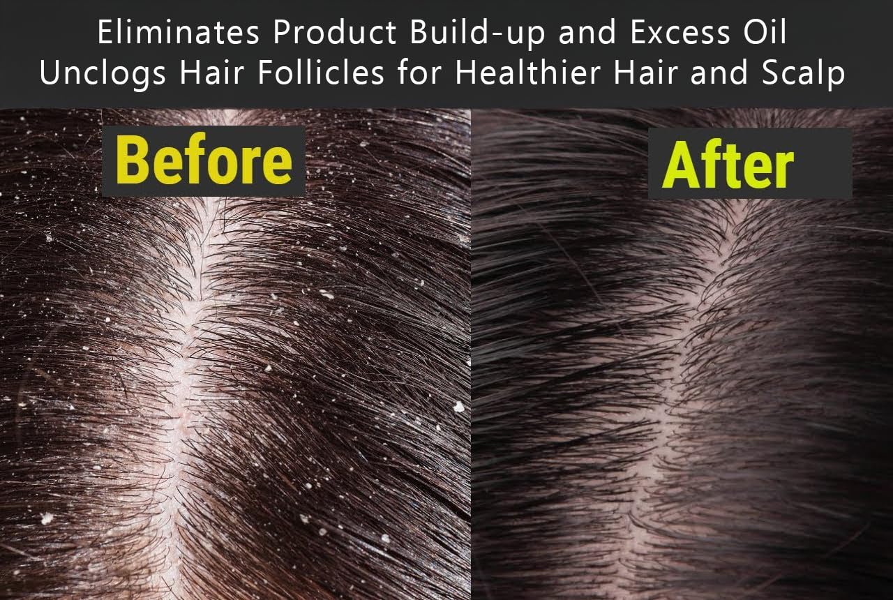 TAYA Amazon White Clay Thickening Cleansing Crystals. Exfoliating Shampoo and Scrub. Eliminates Product Build-up and Excess Oil, and Unclogs Hair Follicles for Healthier Hair and Scalp.