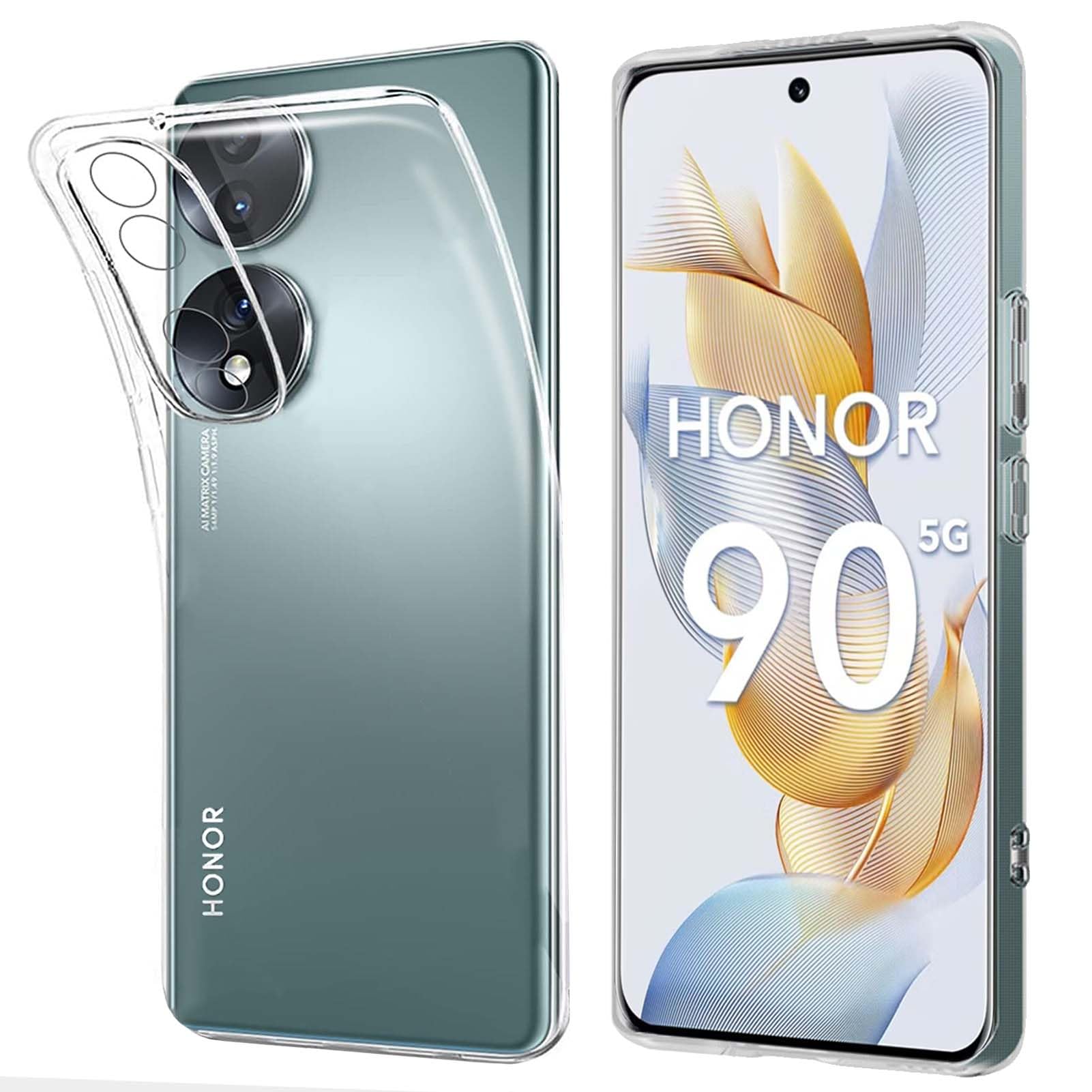 DingSing Custodia per [Honor 90 5G ] con Anello Cavalletto - Morbido al