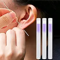 Fio de limpeza de piercing de orelha, fio descartável de limpeza de piercing de orelha, fio de ferramenta de cuidado e limpeza de piercing diário unissex (roxo)