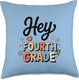 Hey Fourth Grade Back to School Teacher Student Throw Pillow