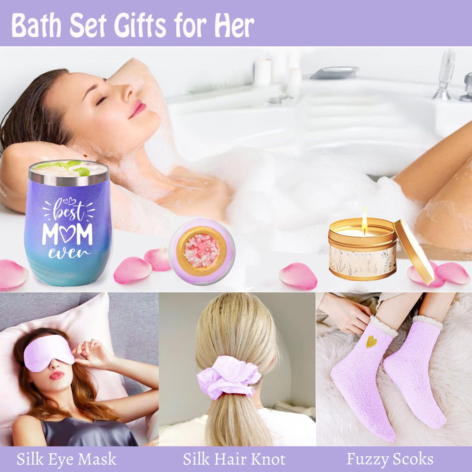 Regali per la mamma, cesto di compleanno regali per mamma, migliore mamma mai set, rilassante spa cestino cura pacchetto per la mamma