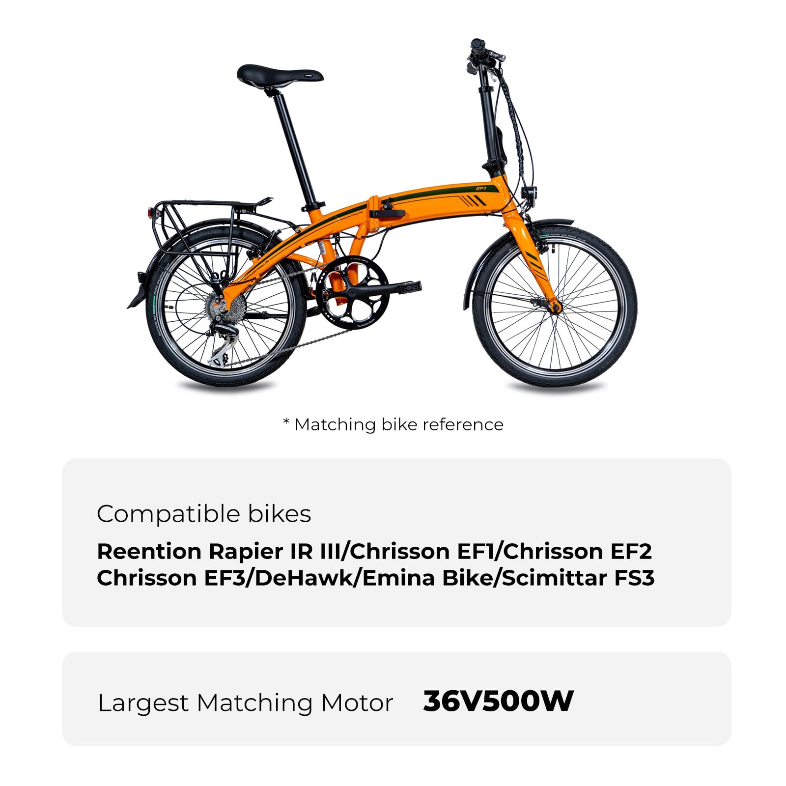 YOSE POWER Batteria di ricambio per bicicletta pieghevole, 36 V, 10,5 Ah, per motore da 36 V, 250 W, 350 W, 500 W, con USB, adatta per Reention Rapier IR III, DeHawk, Emina Bike