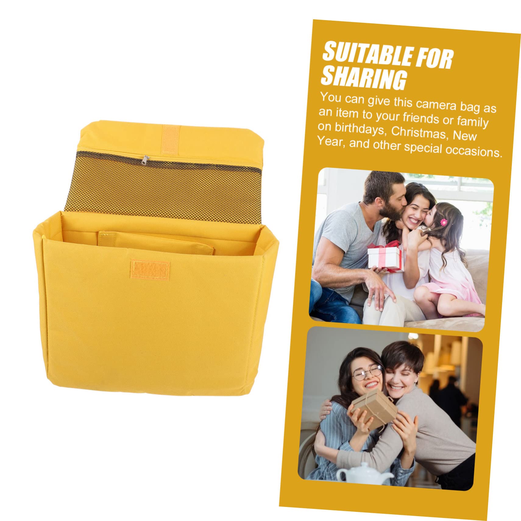 ULTECHNOVO Custodia Interna per Fotocamera Compatta Gialla in Nailon