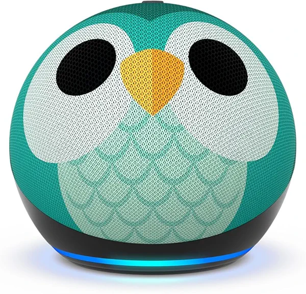 Amazon Echo Dot Kids with Alexa (newest model), Designed for kids, with parental controls, Includes 1 Year of Amazon Kids+, Owl