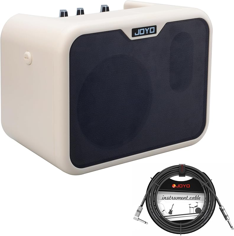 10W Portable Bass Amplifier with 15ft Bass Guitar Cable Mini Bass Practice Amp Battery Powered Combo Bass Amp MA-10B Dual Channel (CMA10B)