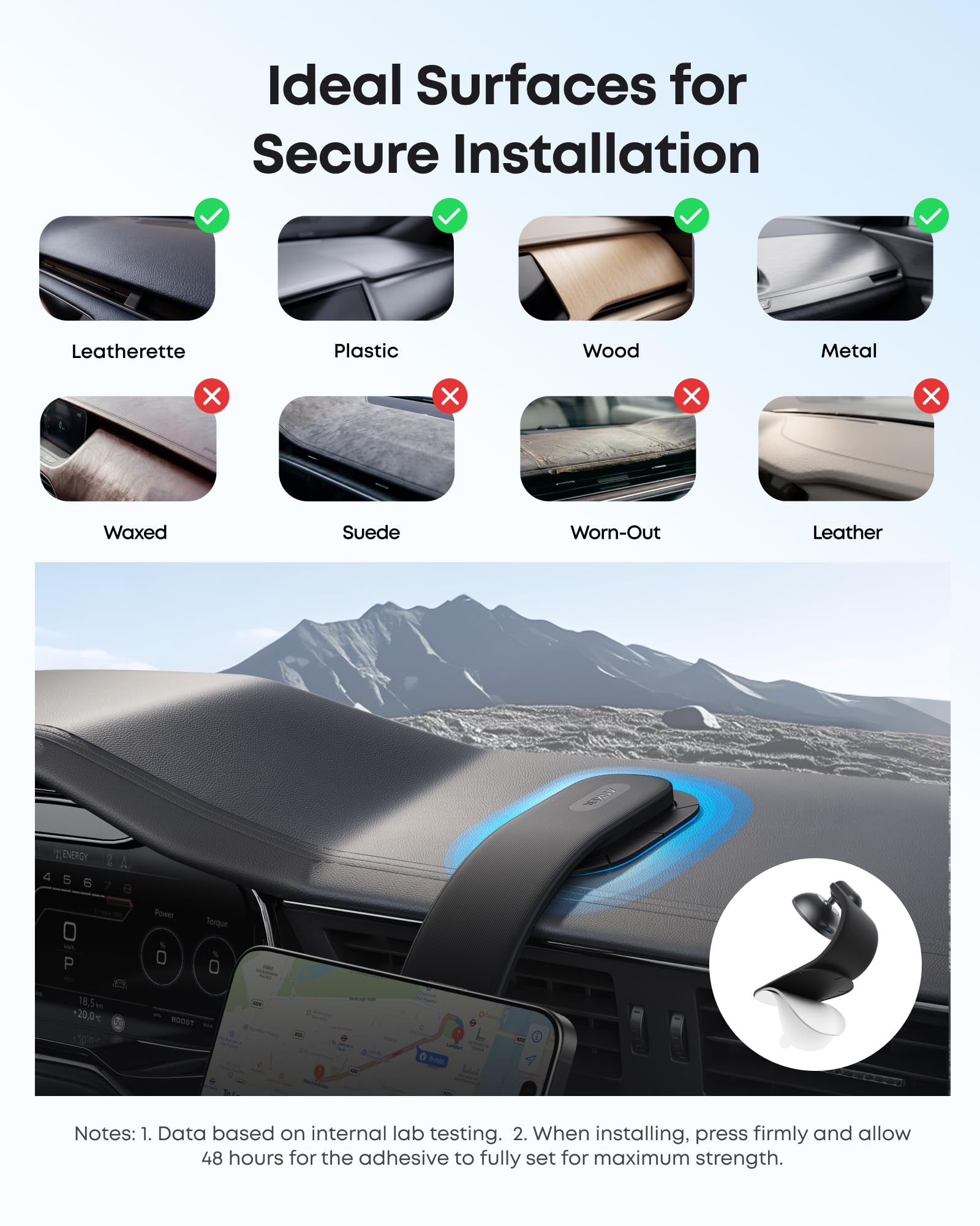 Anker Nano 15W Qi2 kabelloses Kfz-Ladegerät, 360° einstellbar