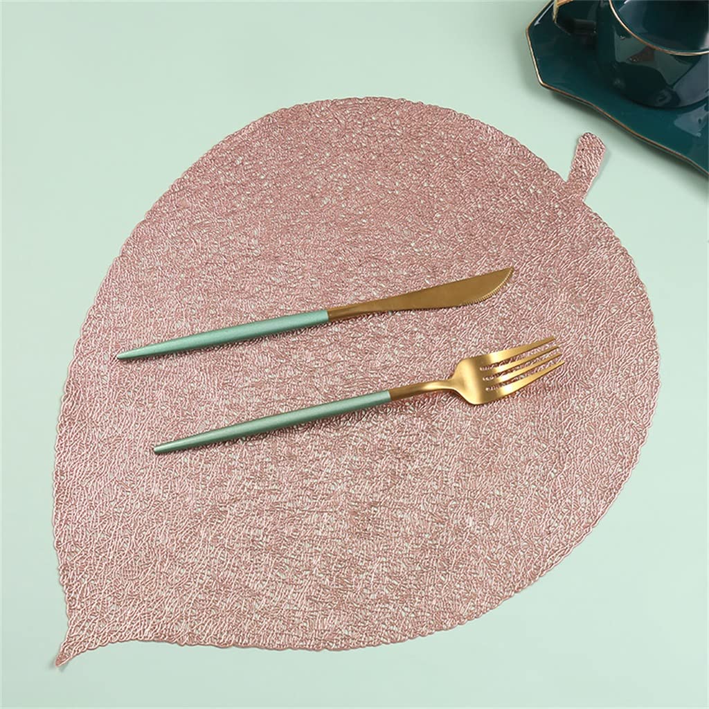 IANSHFKN Leaf Placemat For Dining Table Round Coaster Insulation Home Washable Decoration