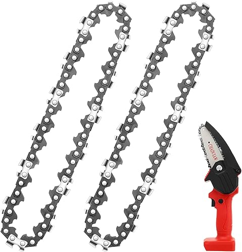 Mini cadena de motosierra portátil de repuesto para cuchilla de motosierra eléctrica inalámbrica, tijeras de podar de motosierra de 24 V para corte