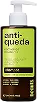 Shampoo Antiqueda com Babosa (Aloe Vera), Alecrim, Jaborandi, Rícino e Ginseng – Auxilia no Cuidado da Queda e no Fortalecimento Capilar – Vegano – 240 mL – Beauts