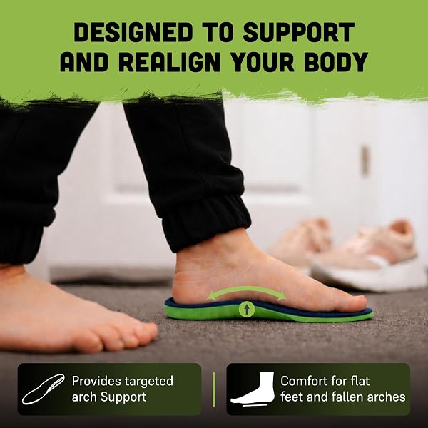 PRO 11 WELLBEING Plantar Series Orthotic Insoles Fallen Arches, Plantar Fasciitis, with Arch Support - 5